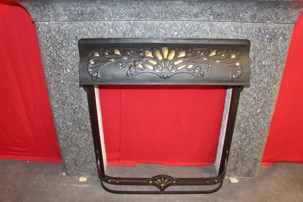 Fireplace "seaweed" Art Nouveau Louis Majorelle-photo-3