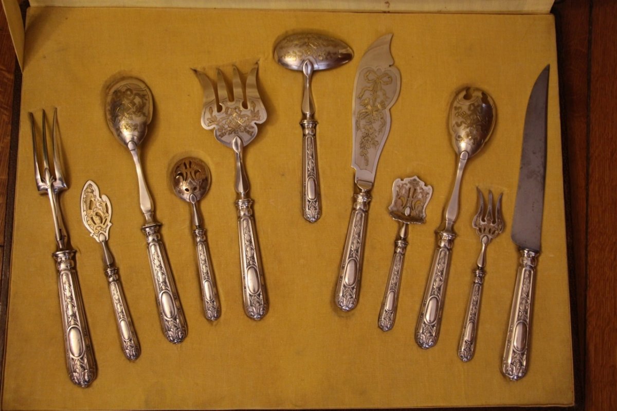 Large Service Set In Sterling Silver-photo-2