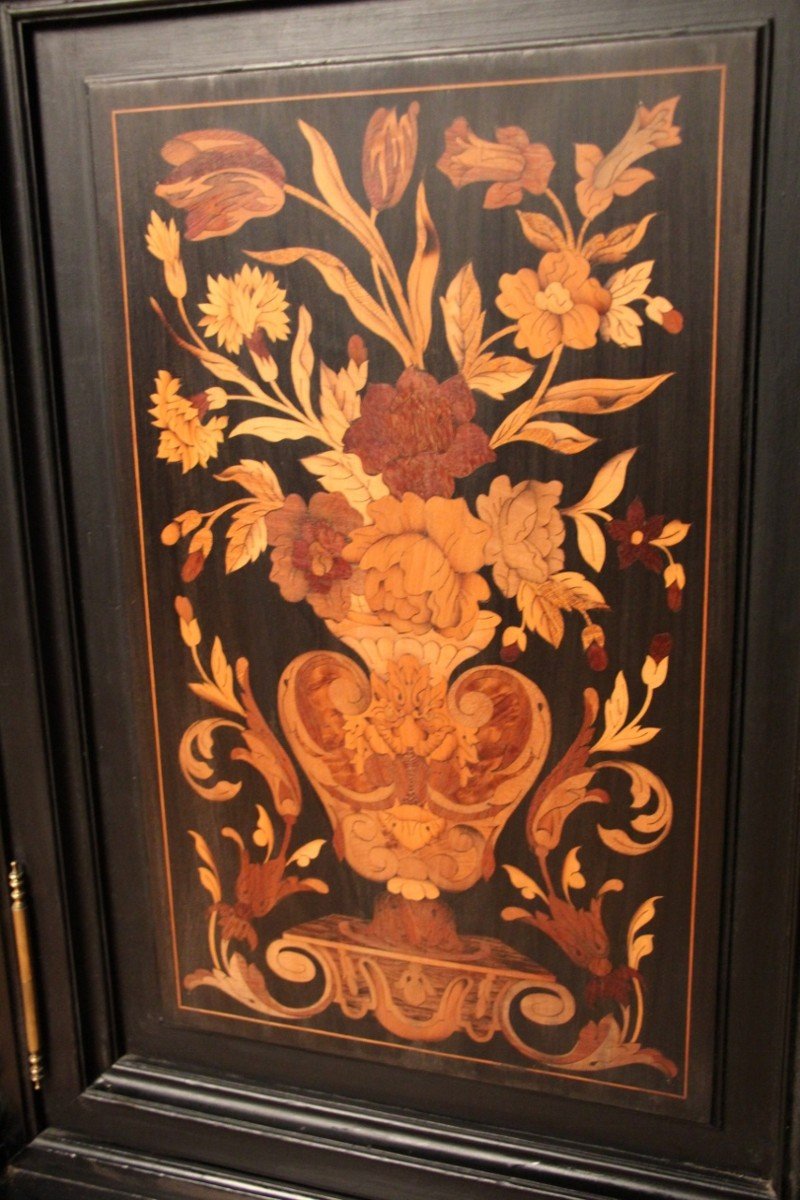 Buffet Two Corps Napoleon III In Marquetry Attributed To Charles Hunsinger-photo-4