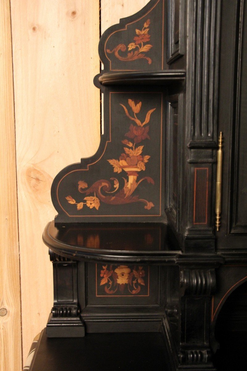 Buffet Two Corps Napoleon III In Marquetry Attributed To Charles Hunsinger-photo-6