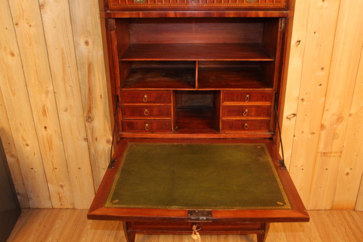 Louis XVI Period Secretary In Marquetry-photo-4