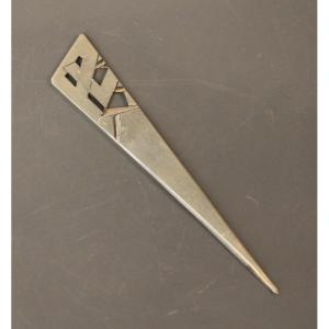 Letter Opener In Silver Bronze Signed By Aristide Colotte. Art Deco