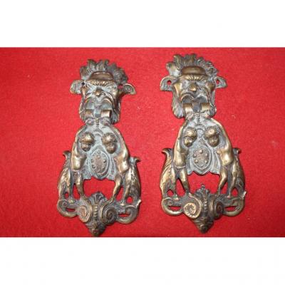 Pair Of Bronze Door Knockers