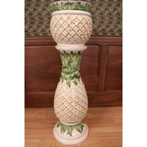 Column With Its Earthenware Pot Cover, Pineapple Model 