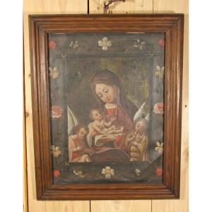 Hispanic School Of The End Of The 18th Century Virgin And Child