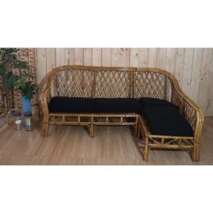 20th Century Rattan Corner Sofa 