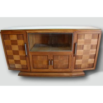 Art Deco Checkered Sideboard