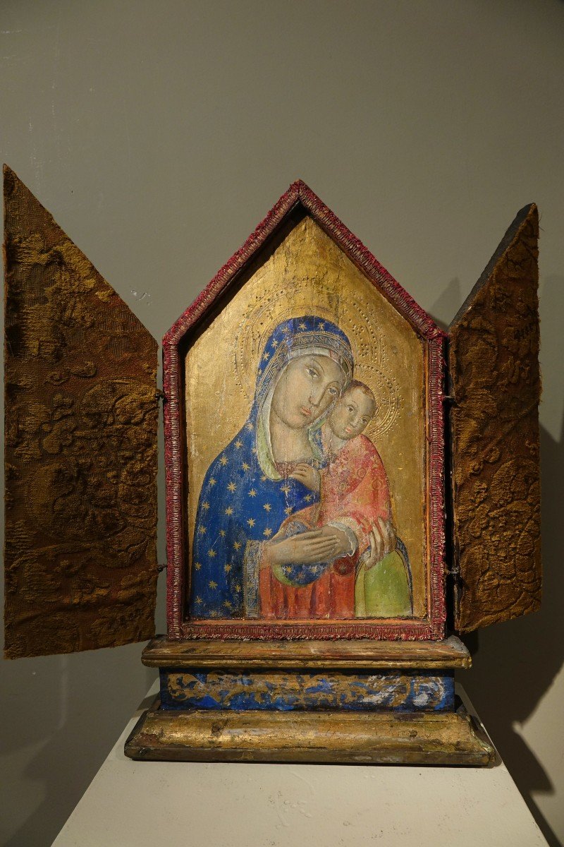 Portable Altar Representing The Virgin And Child, Italy, 19th C.