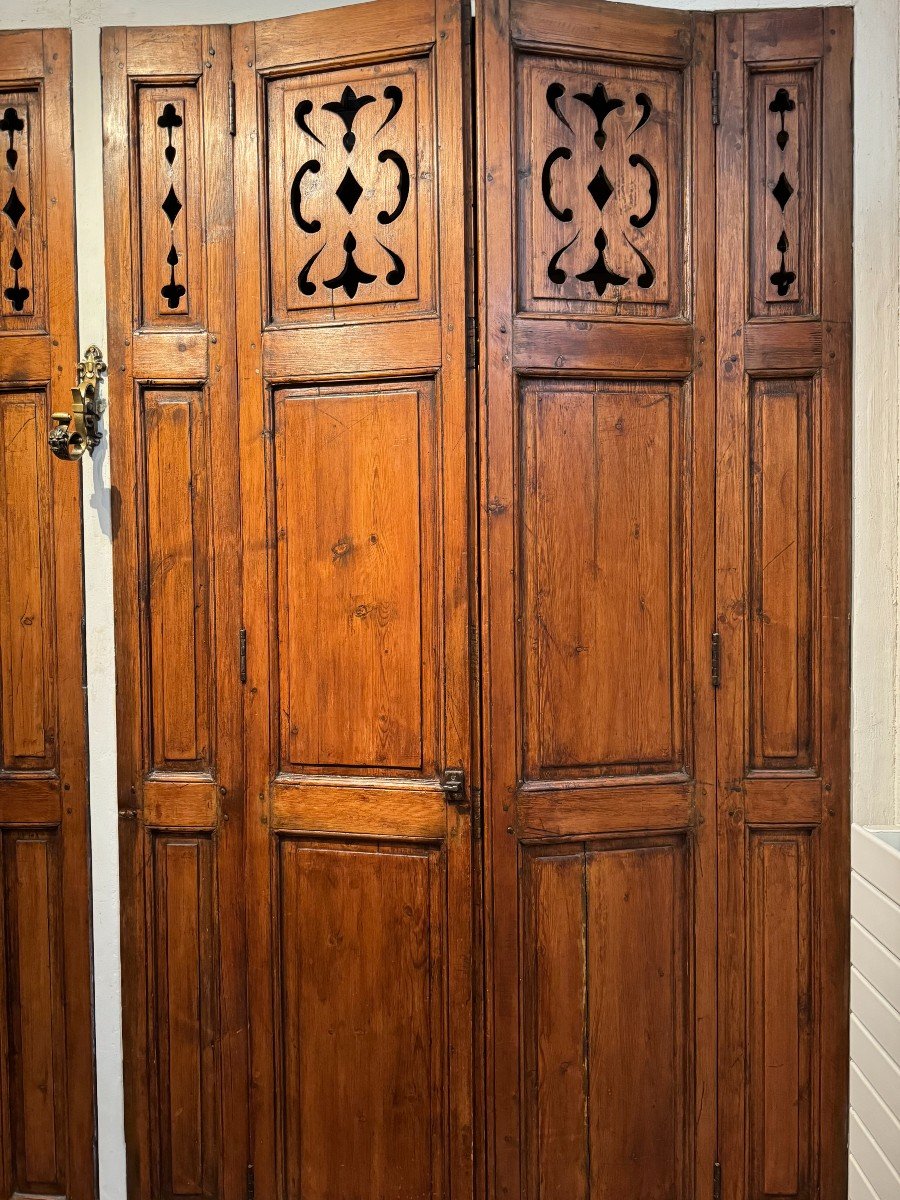 Pair Of Interior Wooden Shutters, France, Circa 1830-photo-3