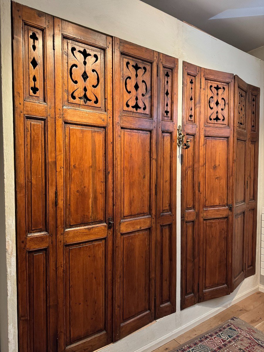 Pair Of Interior Wooden Shutters, France, Circa 1830