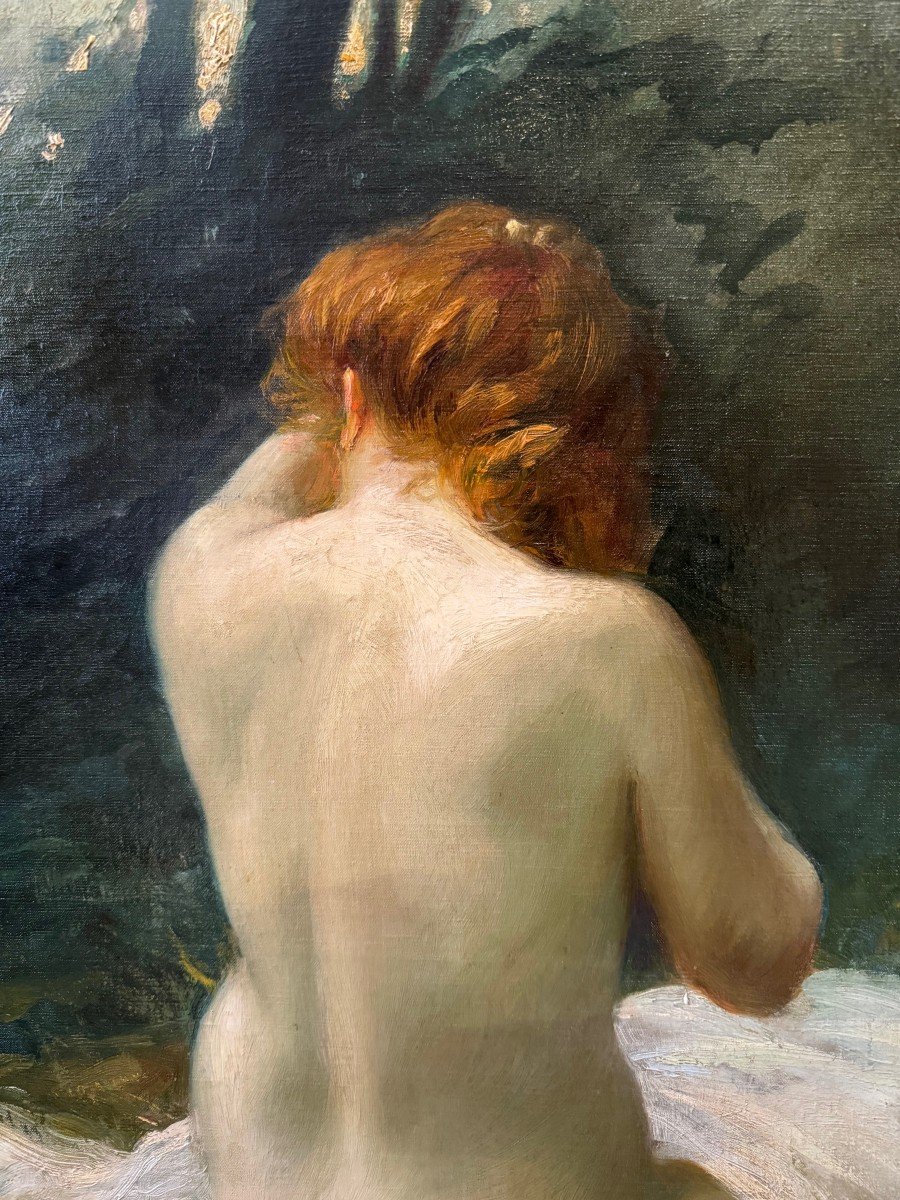 Nude Seated Woman, From Behind, E. Mondineu, 1910-photo-2