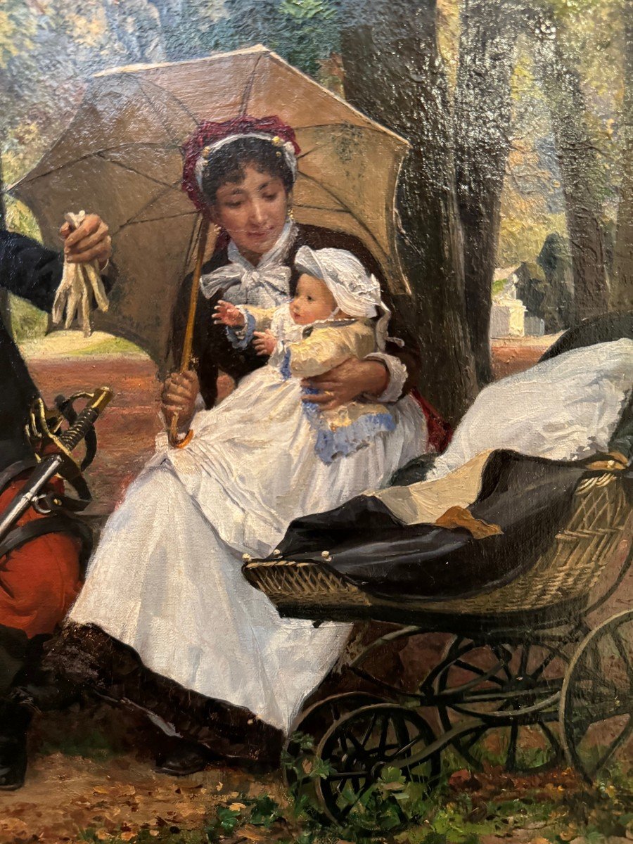 "Un moment de détente au Parc",  Eugène Girardet, 1853-1907-photo-1