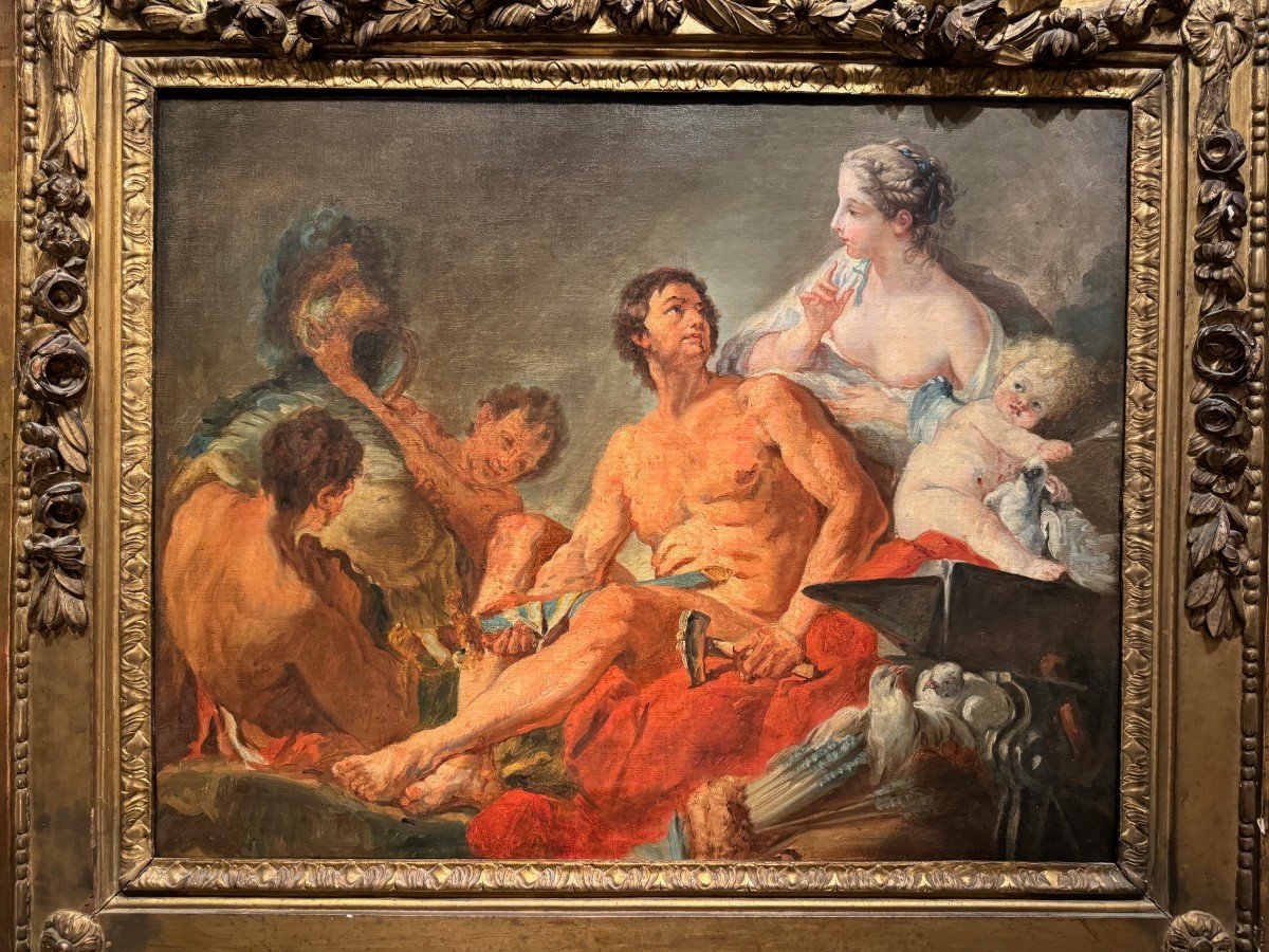 "Vénus dans les forges de Vulcain", Atelier De François Boucher? Fin Du 18e S.-photo-2