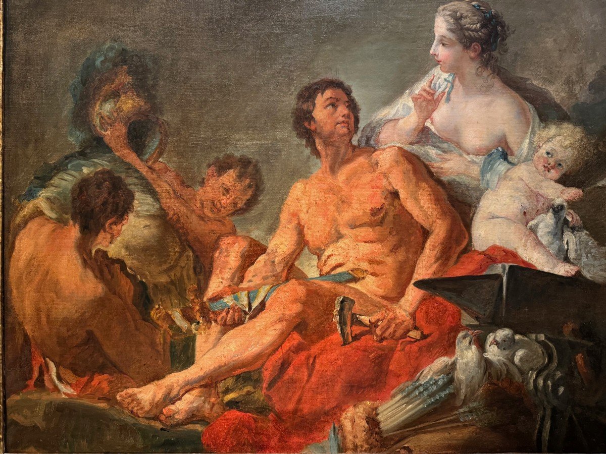 "Vénus dans les forges de Vulcain", Atelier De François Boucher? Fin Du 18e S.-photo-3