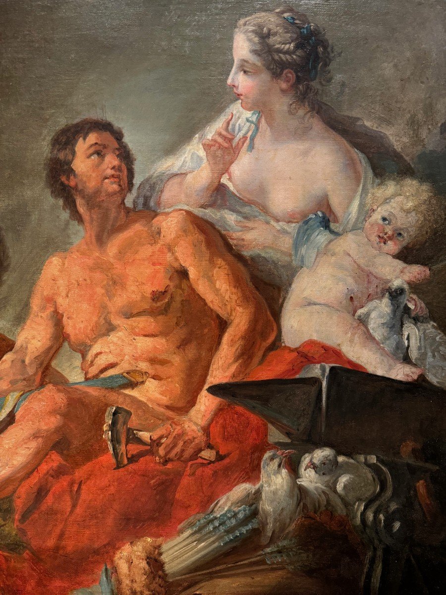 "Vénus dans les forges de Vulcain", Atelier De François Boucher? Fin Du 18e S.-photo-4