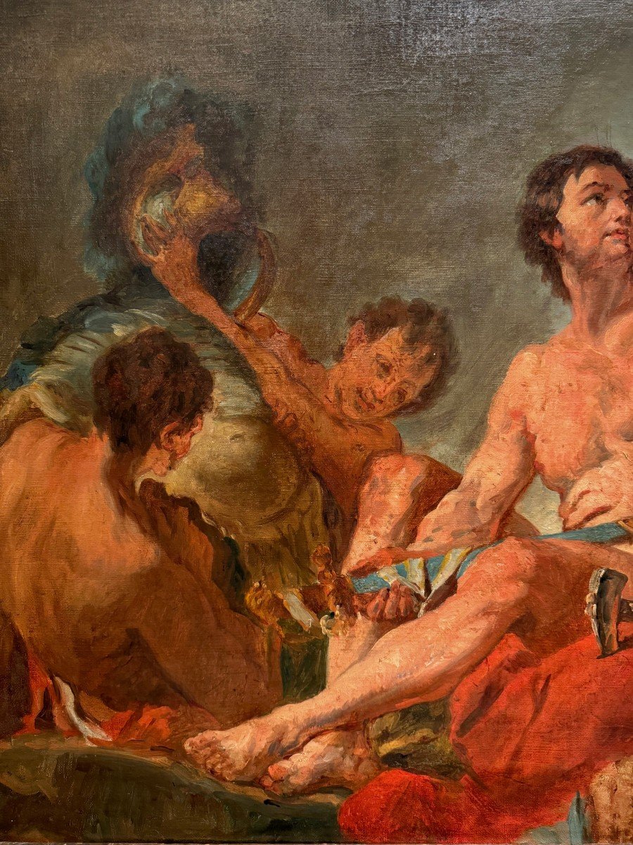 "Vénus dans les forges de Vulcain", Atelier De François Boucher? Fin Du 18e S.-photo-1