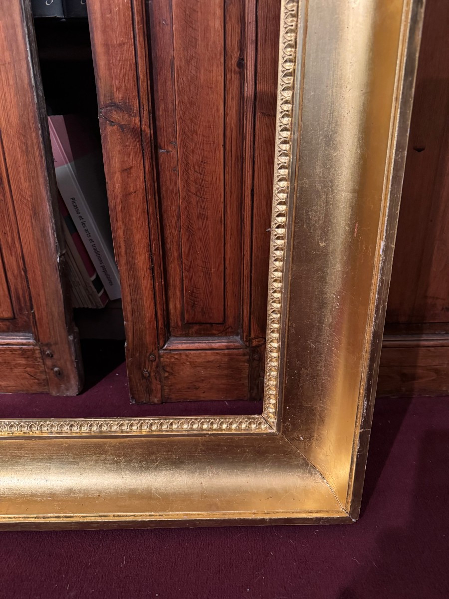 Large 19th Century Gilded Wood Frame, 122x90-photo-2