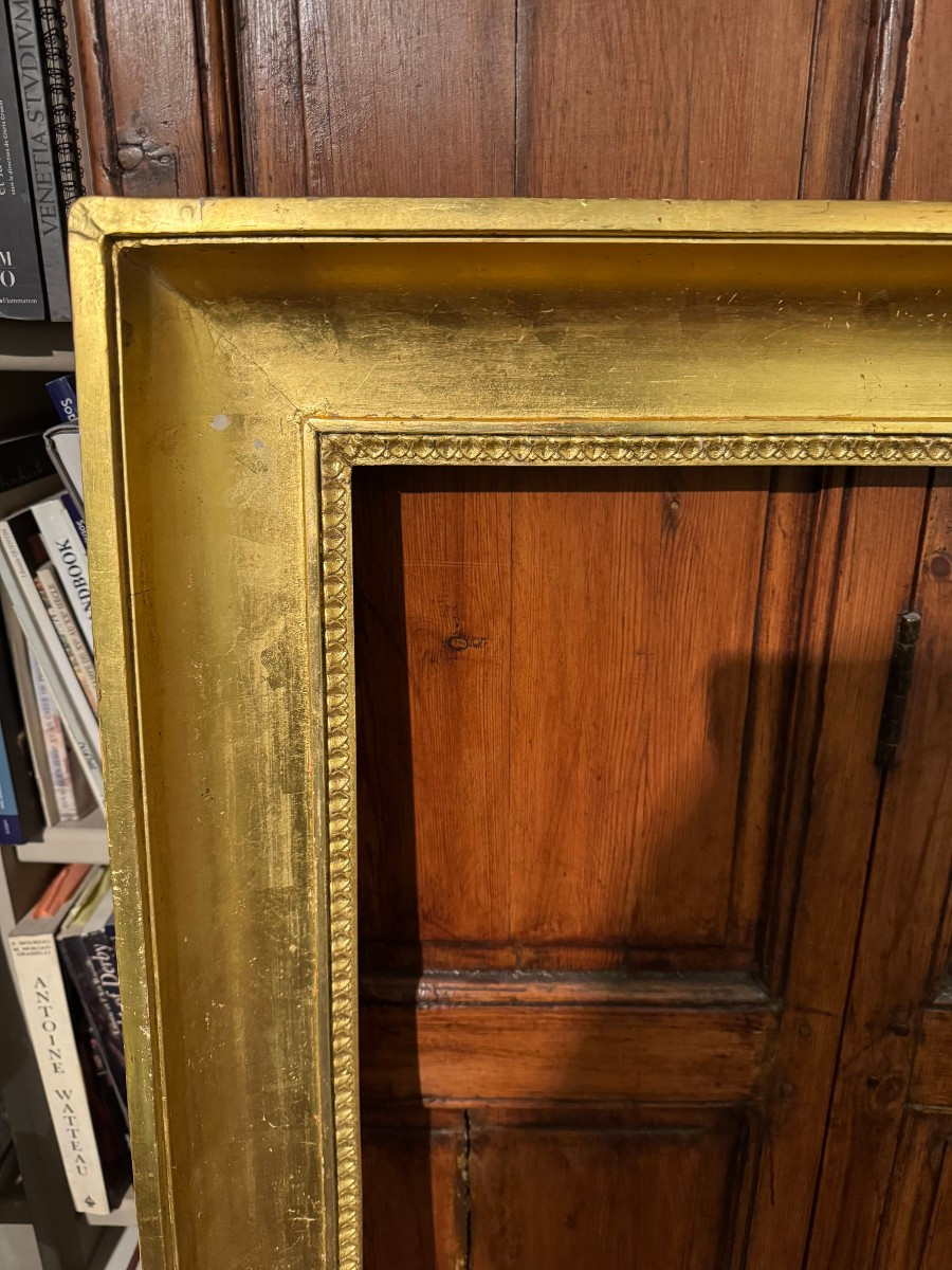 Large 19th Century Gilded Wood Frame, 122x90-photo-3