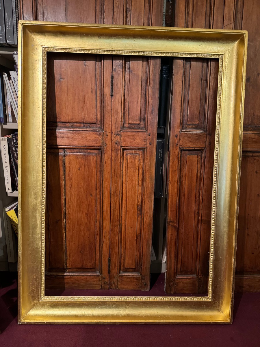 Large 19th Century Gilded Wood Frame, 122x90-photo-4