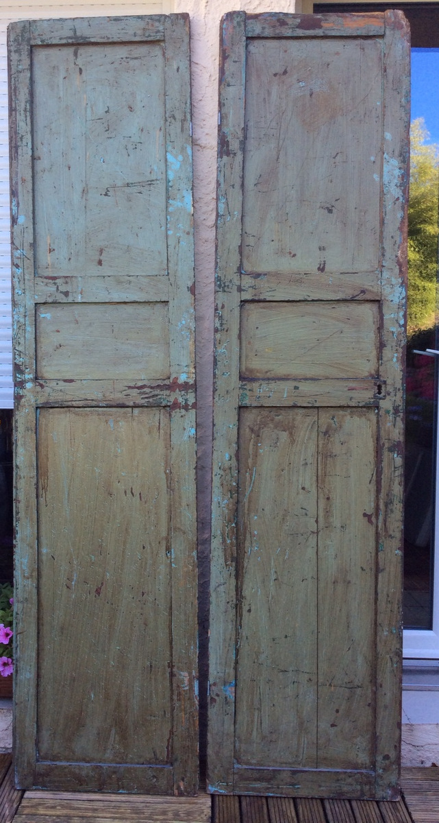 Pair Of Painted Doors Moroccan-photo-3