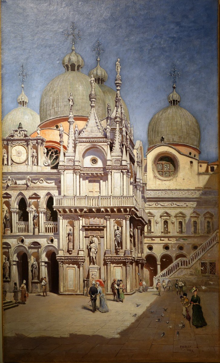 View Of The Palazzo Ducale, Fw Odelmark, 1889