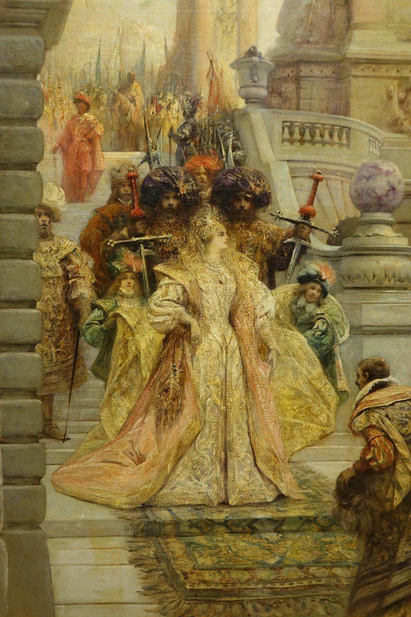 "La visite de la reine de Saba", Georges CLAIRIN 1843-1919-photo-2