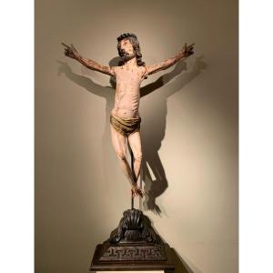 Christo Vivo, Painted Wood, Spain, 17th Or 18th C.