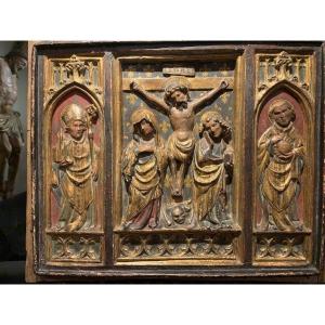 Triptych Bas-relief, Southern France, Late 15th-early 16th C.