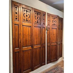 Pair Of Interior Wooden Shutters, France, Circa 1830