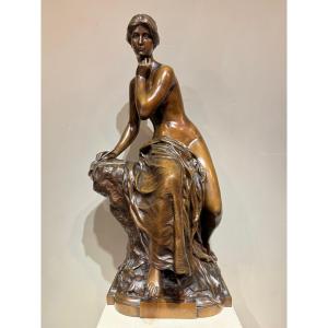 Grand bronze " La Pensée", Henri Gréber , Fin 19e S.