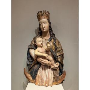 Virgin And Child On A Crescent Moon, Tyrol, Late 15th-early 16th Century.