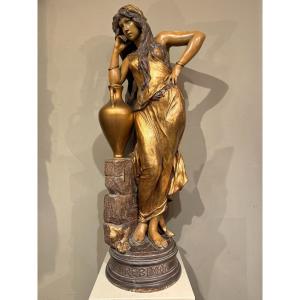 "rebecca At The Well", Gilded Terracotta, Goldscheider, 1903.