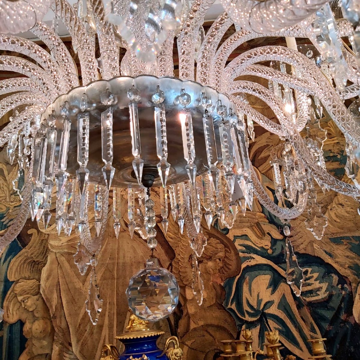 Ceremonial Chandelier In Bohemian Crystal With 24 Sconces Circa 1880. H1.40mx1.40m-photo-5