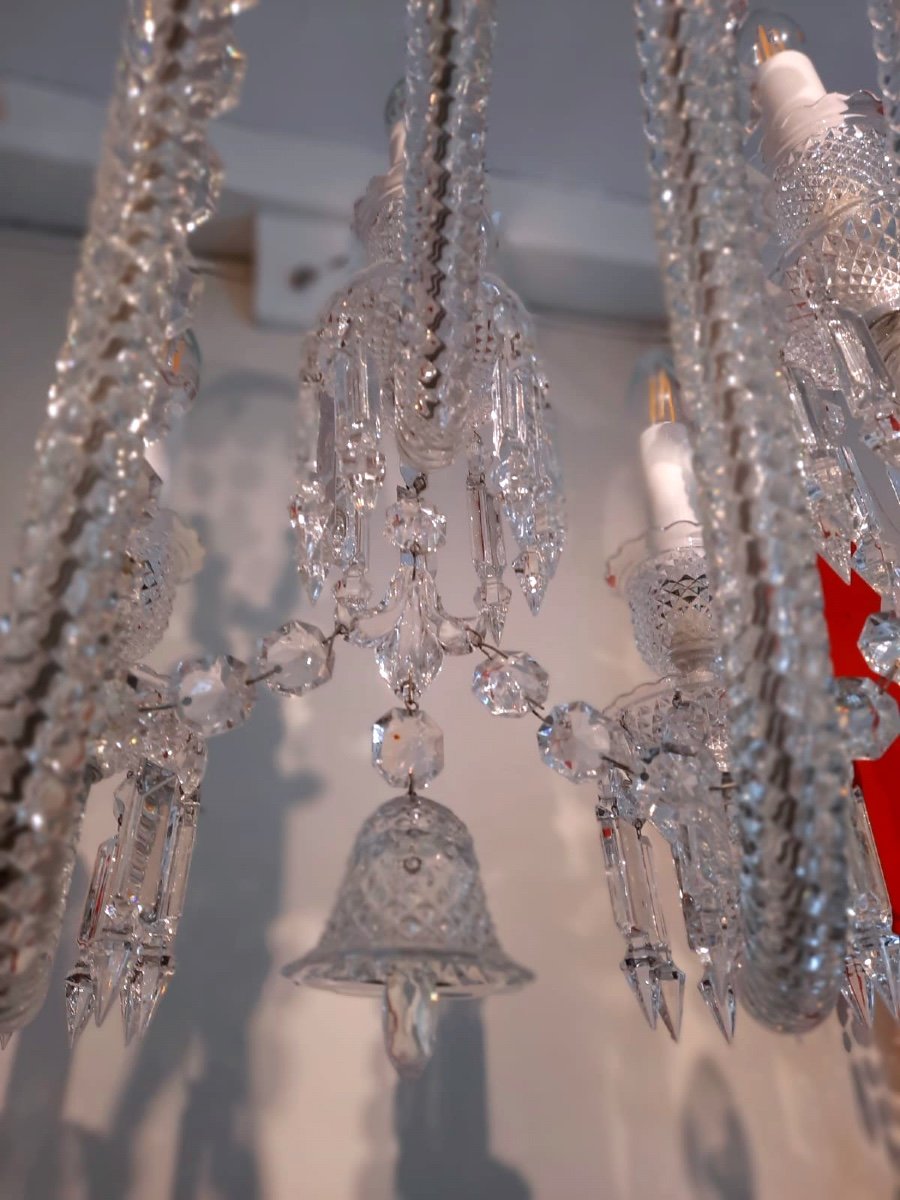 Baccarat Crystal Chandelier 24 Lights, Signed. Model Created By Philippe Starck. Twentieth Century-photo-1