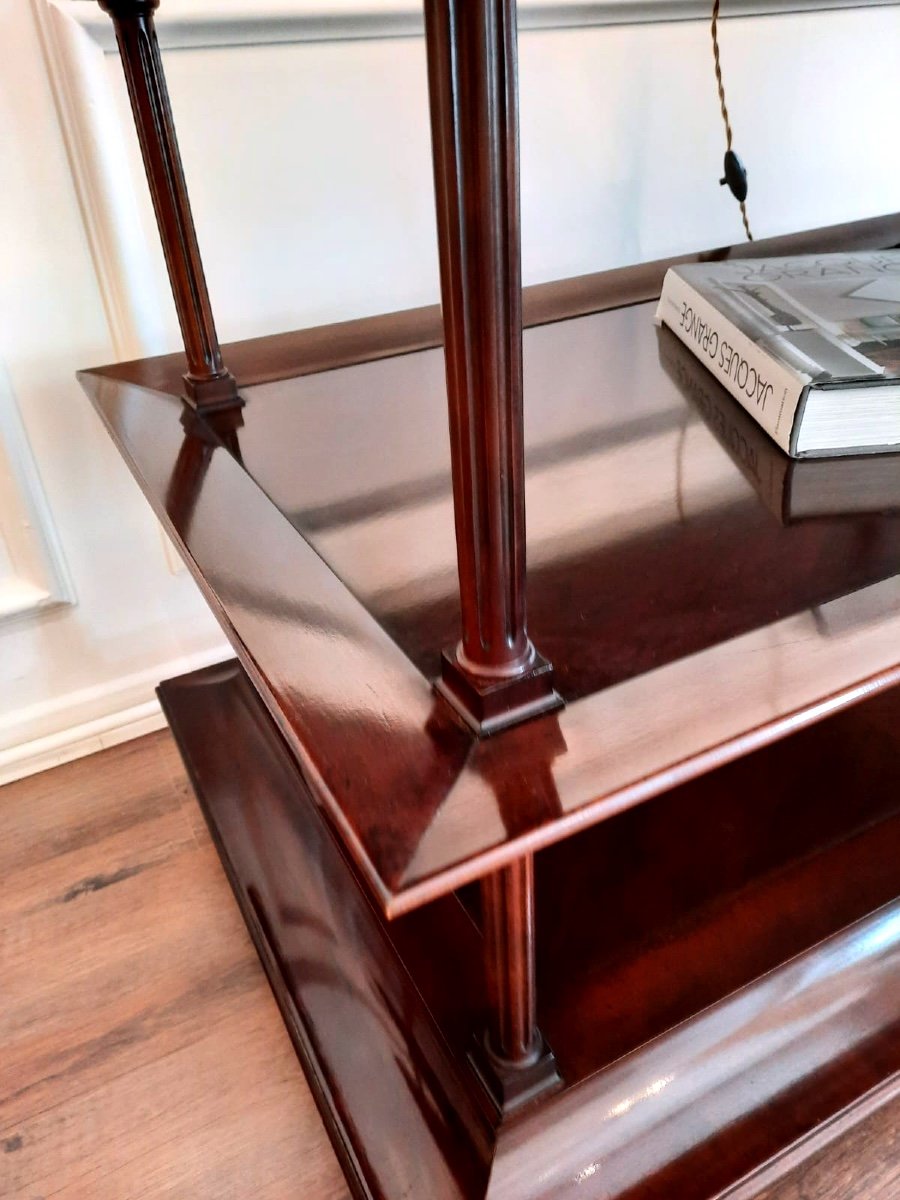 Pair Of Tables Or End Tables Maison Baker Paris In Mahogany. 20th Century.-photo-3