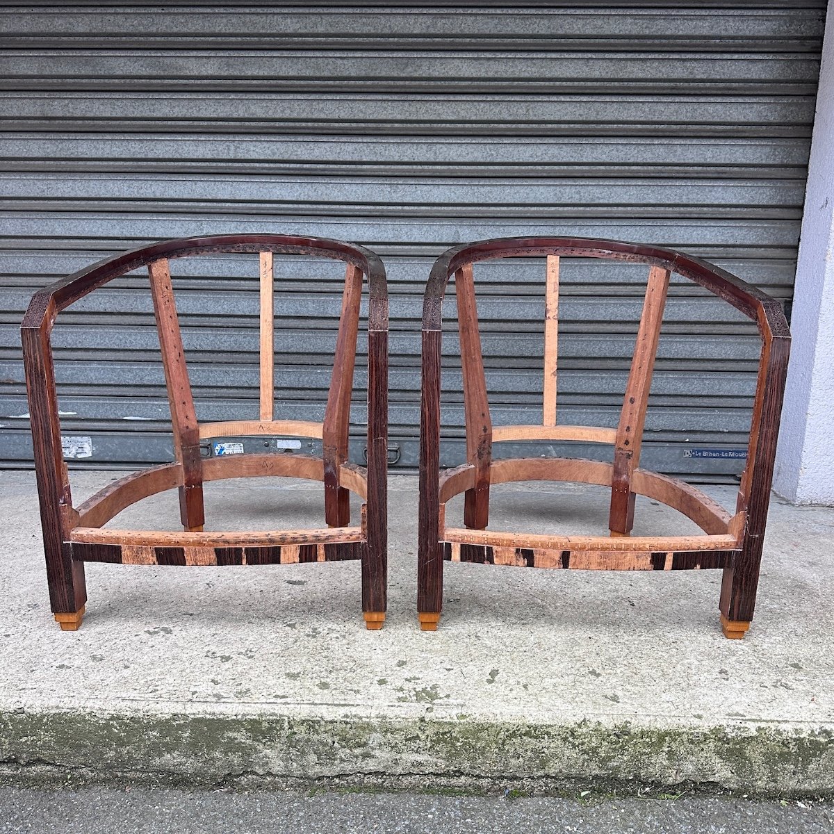 Pair Of Art Deco Armchairs-photo-2