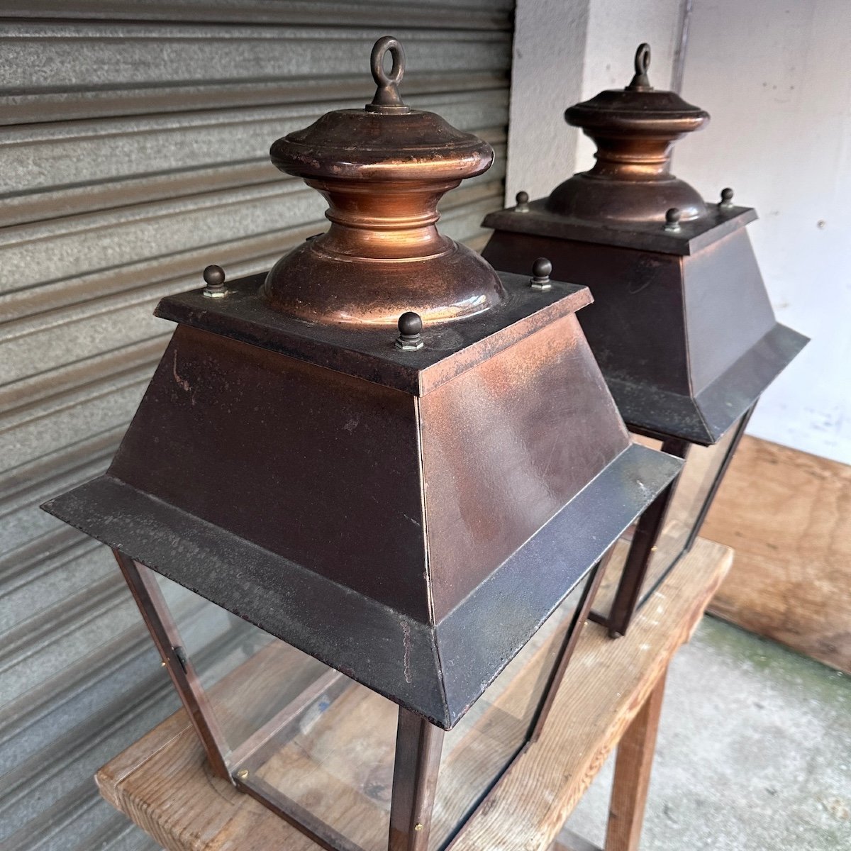 Pair Of Copper Lanterns -photo-2