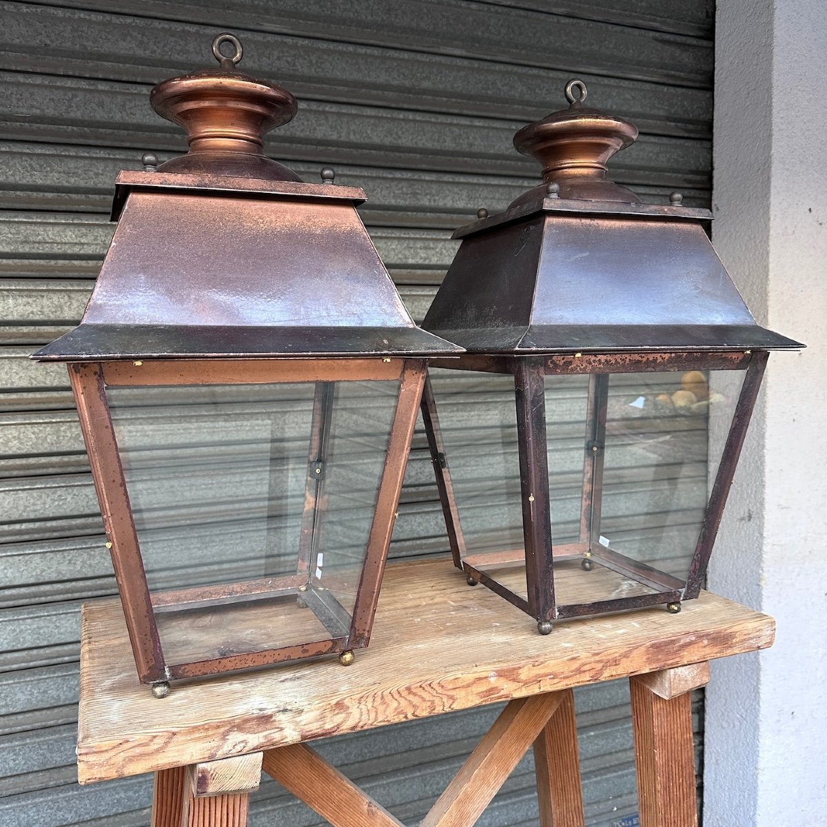 Pair Of Copper Lanterns -photo-4