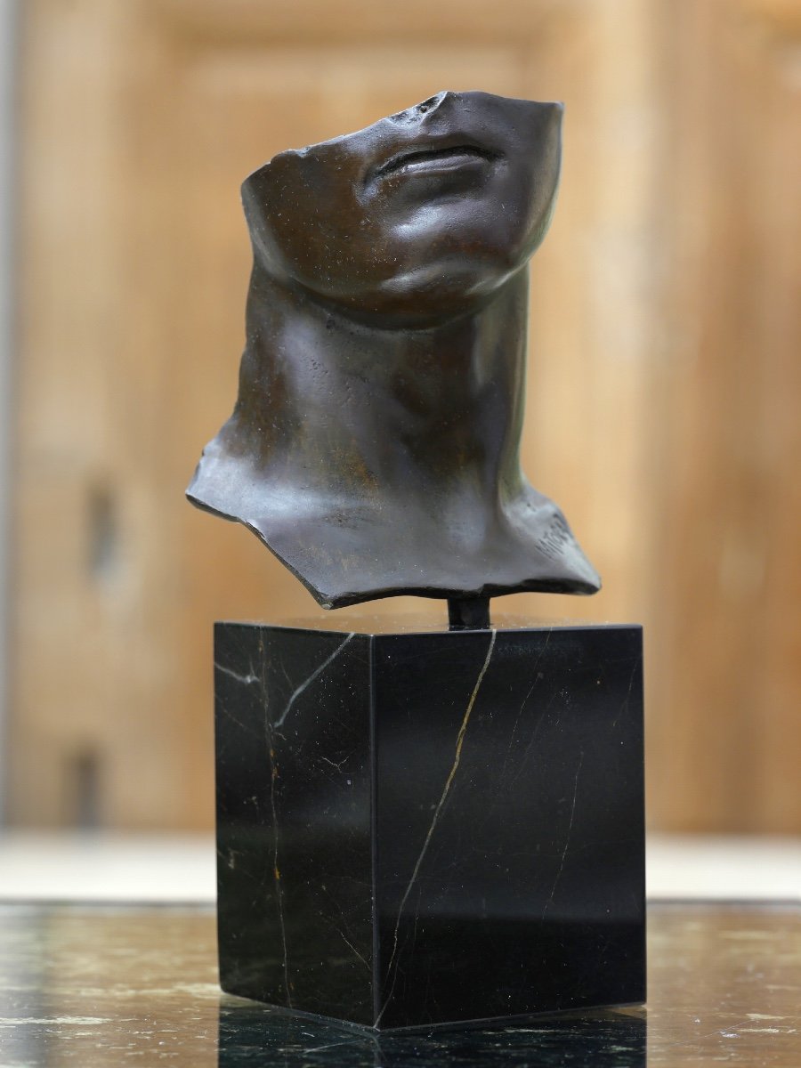 Sculpture Bronze « tête d’homme » par Igor Mitoraj -photo-3