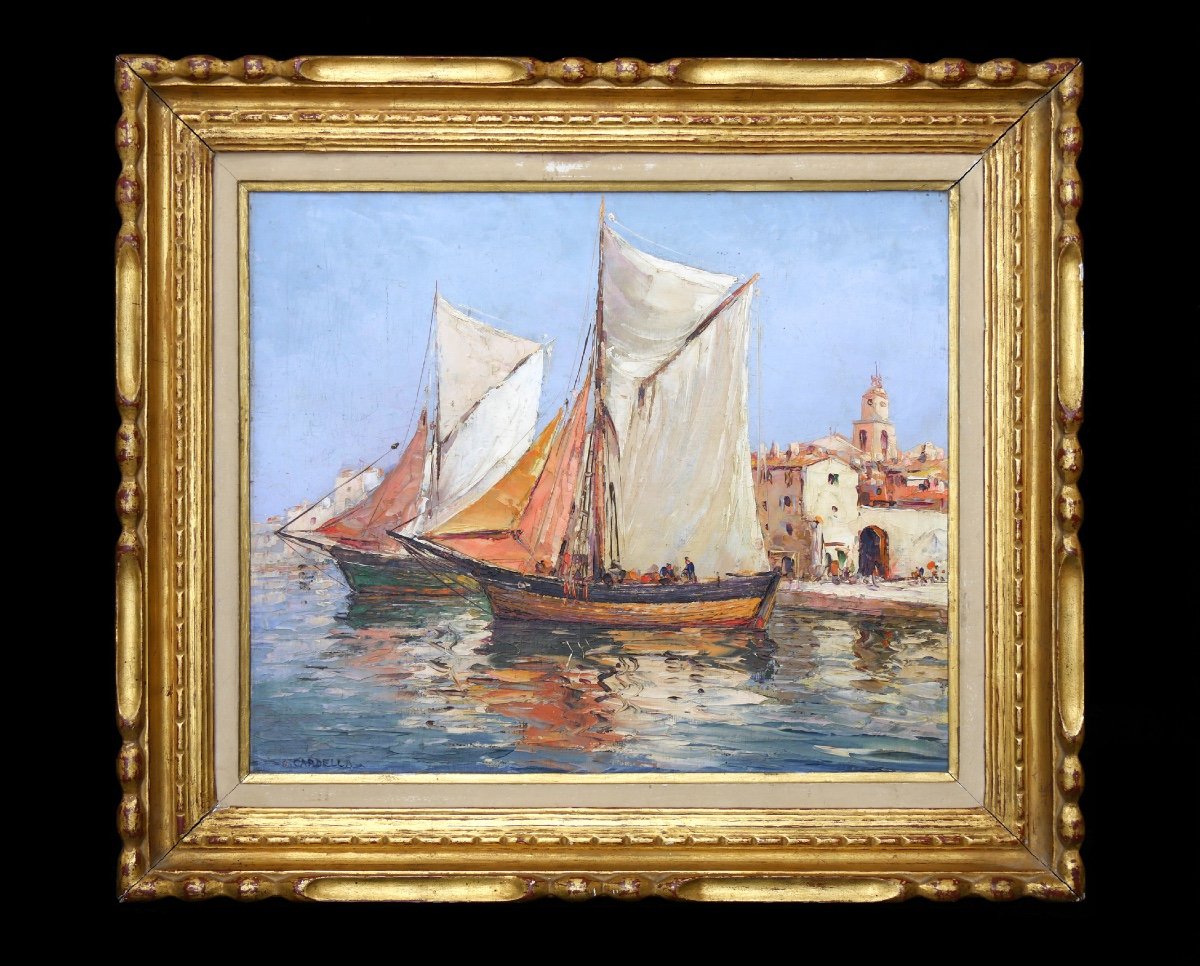 Painting The Port Of Saint-tropez  