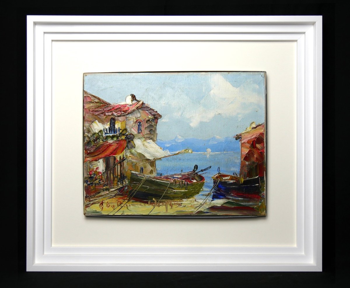 Painting Representing “pointus On The Outskirts Of The Village Of Saint-tropez”-photo-1