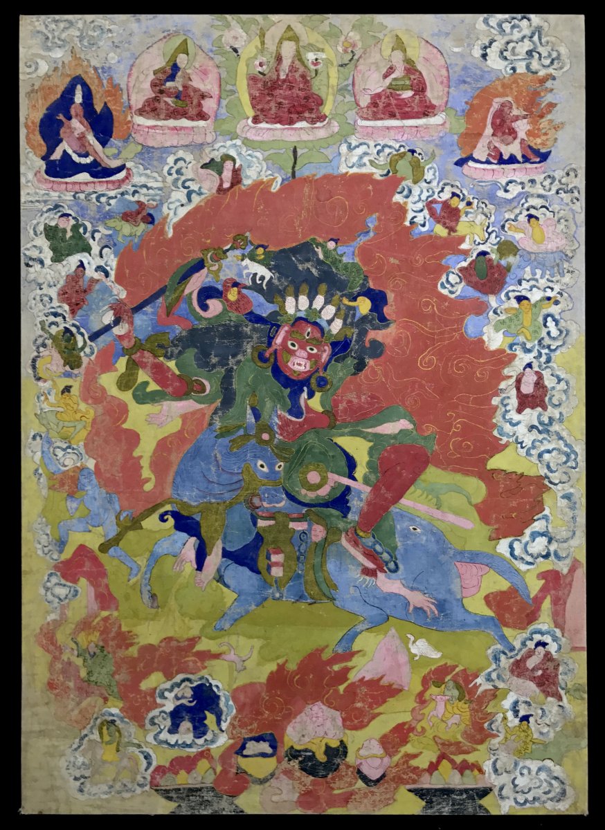 Tibetan Canvas Painting XIX Eme