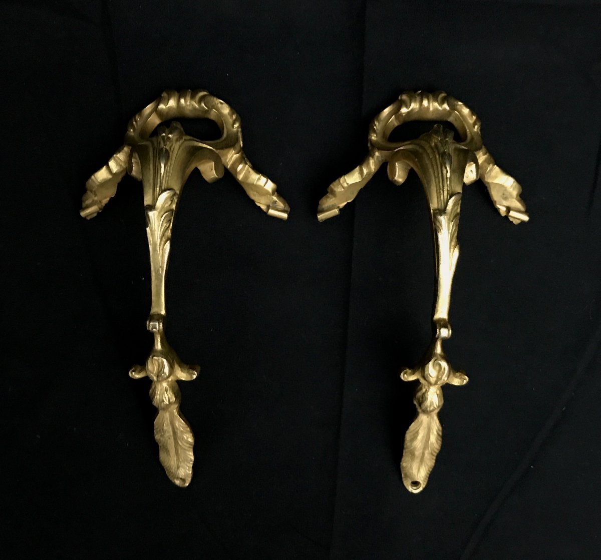 Pair Of Gilt Bronze Decorations For Vase Or Cup