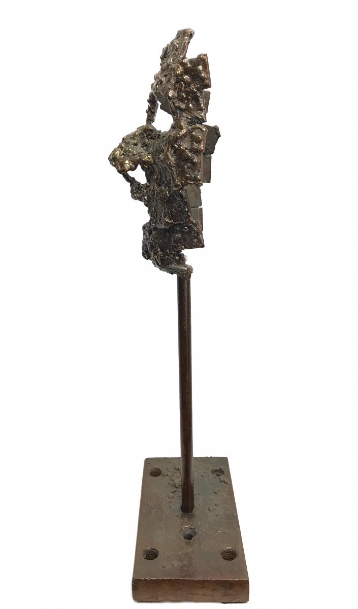 Sculpture Etude De Visage Dans Le Goût De César (césar Baldaccini 1921-1998)-photo-3
