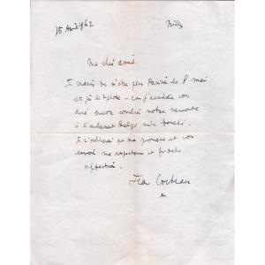 Autograph Letter From Jean Cocteau