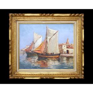 Painting The Port Of Saint-tropez  