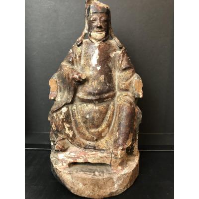Chinese Dignitary In Golden Wood Period