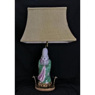Lamp Representing A Chinese Sage