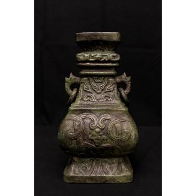 Chinese Bronze Vase In The Taste Of Archaic Bronzes.