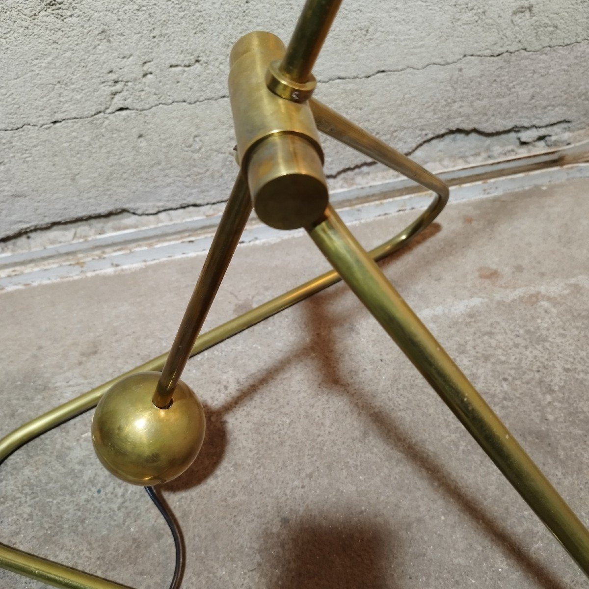 Robert Mathieu Floor Lamp In Brass, Circa 1952-photo-3